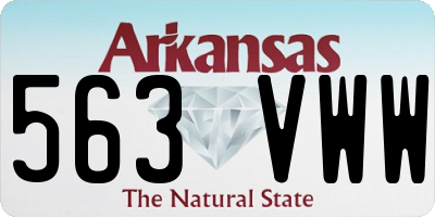 AR license plate 563VWW