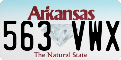 AR license plate 563VWX