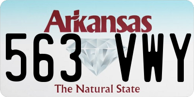 AR license plate 563VWY