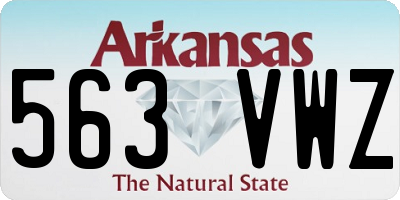 AR license plate 563VWZ