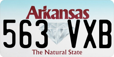 AR license plate 563VXB