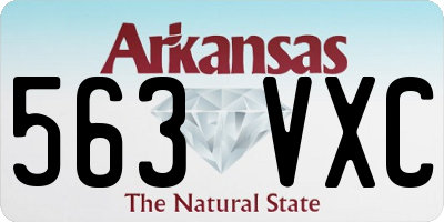 AR license plate 563VXC