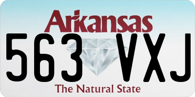 AR license plate 563VXJ