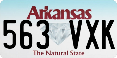 AR license plate 563VXK