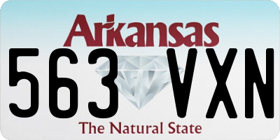 AR license plate 563VXN