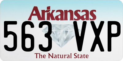 AR license plate 563VXP