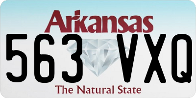 AR license plate 563VXQ