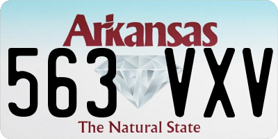 AR license plate 563VXV
