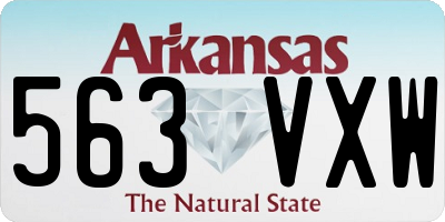 AR license plate 563VXW