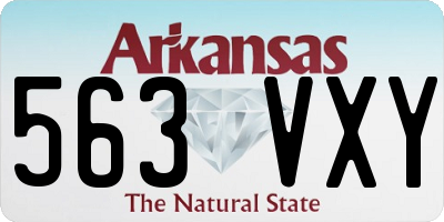 AR license plate 563VXY
