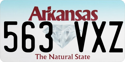 AR license plate 563VXZ