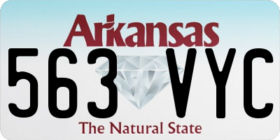 AR license plate 563VYC