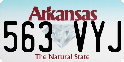 AR license plate 563VYJ