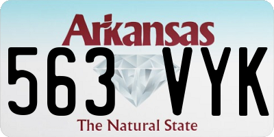 AR license plate 563VYK