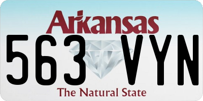 AR license plate 563VYN