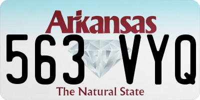 AR license plate 563VYQ