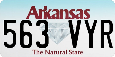 AR license plate 563VYR