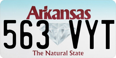AR license plate 563VYT