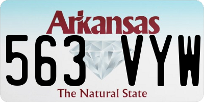 AR license plate 563VYW