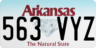 AR license plate 563VYZ