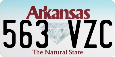 AR license plate 563VZC