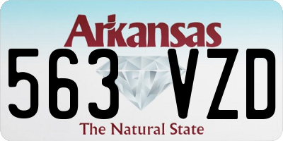 AR license plate 563VZD