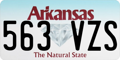 AR license plate 563VZS