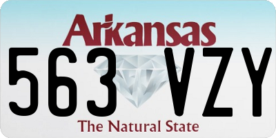 AR license plate 563VZY