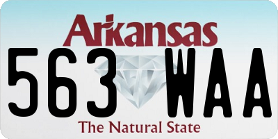 AR license plate 563WAA