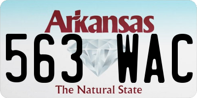 AR license plate 563WAC