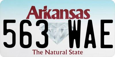 AR license plate 563WAE
