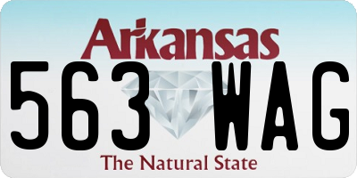 AR license plate 563WAG