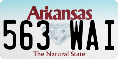 AR license plate 563WAI