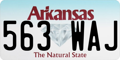 AR license plate 563WAJ