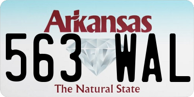 AR license plate 563WAL