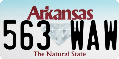 AR license plate 563WAW