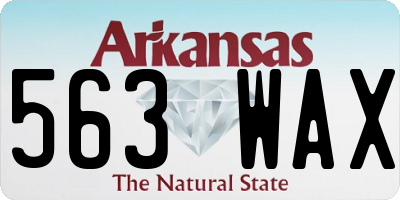AR license plate 563WAX