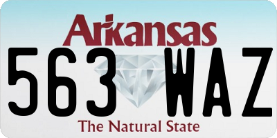 AR license plate 563WAZ