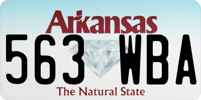 AR license plate 563WBA