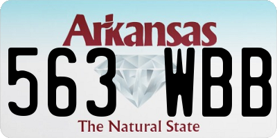 AR license plate 563WBB