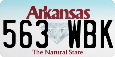 AR license plate 563WBK