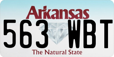 AR license plate 563WBT