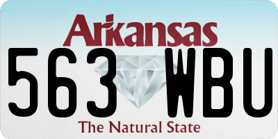AR license plate 563WBU