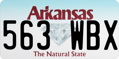 AR license plate 563WBX