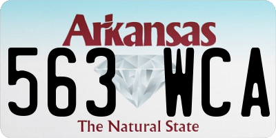 AR license plate 563WCA