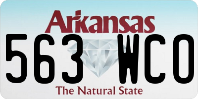 AR license plate 563WCO