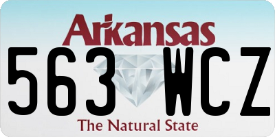 AR license plate 563WCZ