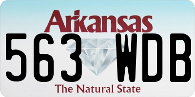 AR license plate 563WDB