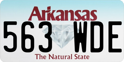 AR license plate 563WDE