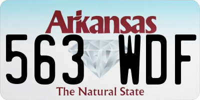 AR license plate 563WDF